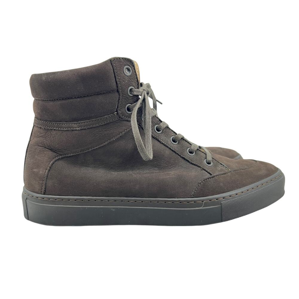 Kolo Mens‎ 41 Shoes Espresso Leather Primo High-Top Sneaker Tonal Rubber Sole